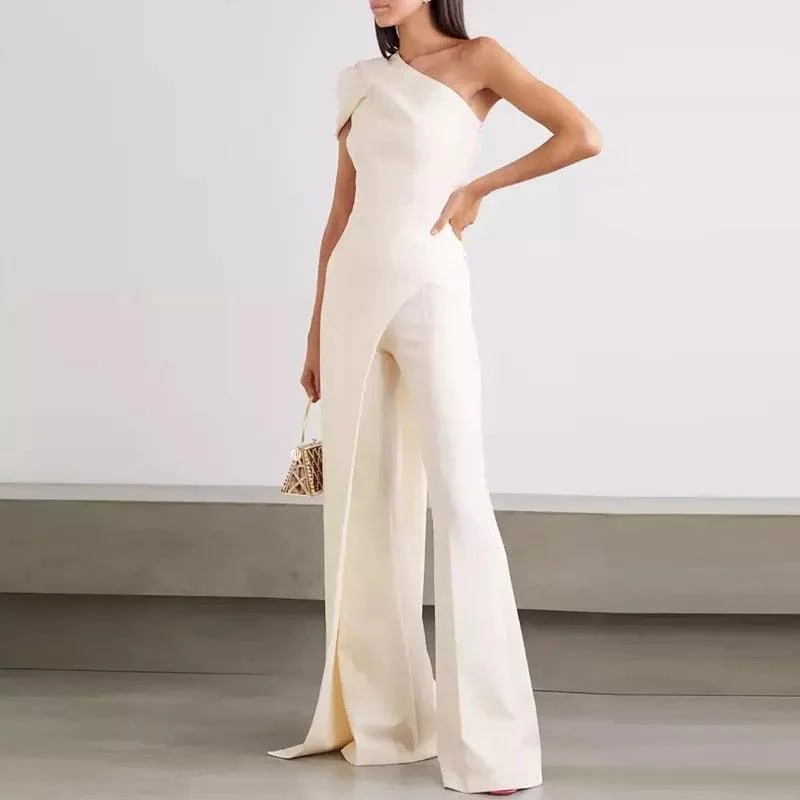 Meghan Statement Jumpsuit in White - Image 3