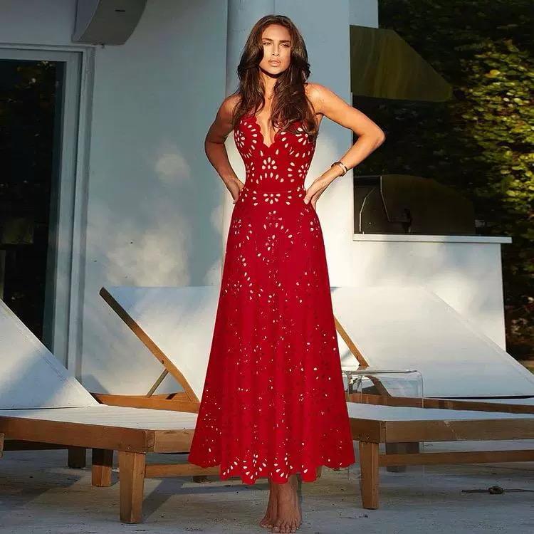 Mellin Swimsuit With Skirt In Red - Image 2
