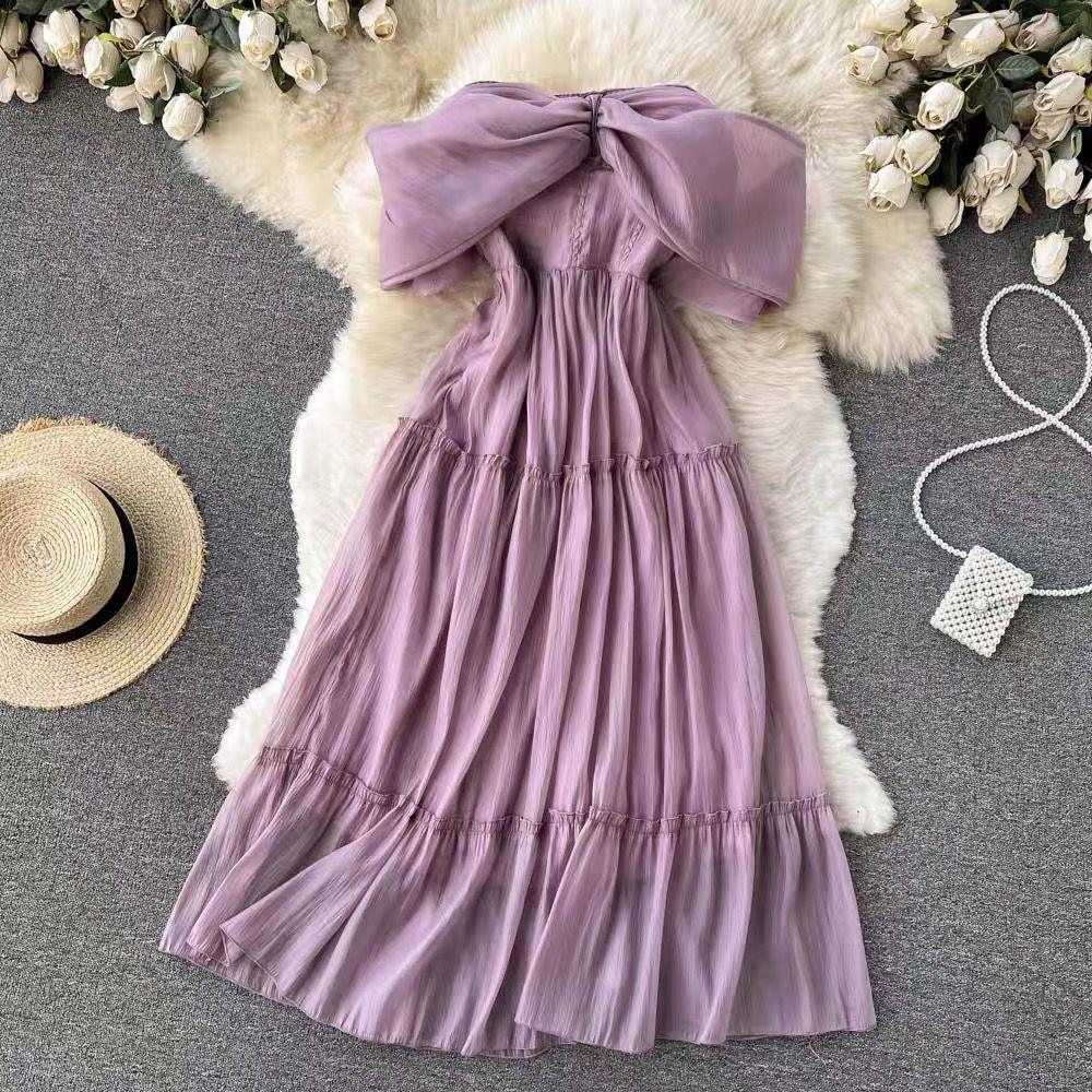 Milan Luxury Dress In Lilac - Image 5
