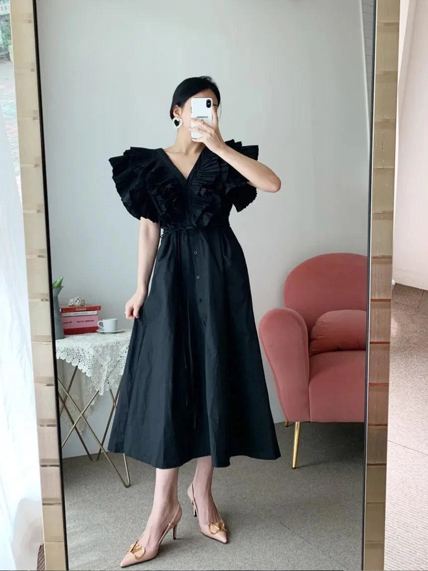 Mimi Ruffled Cotton Dress - Image 5