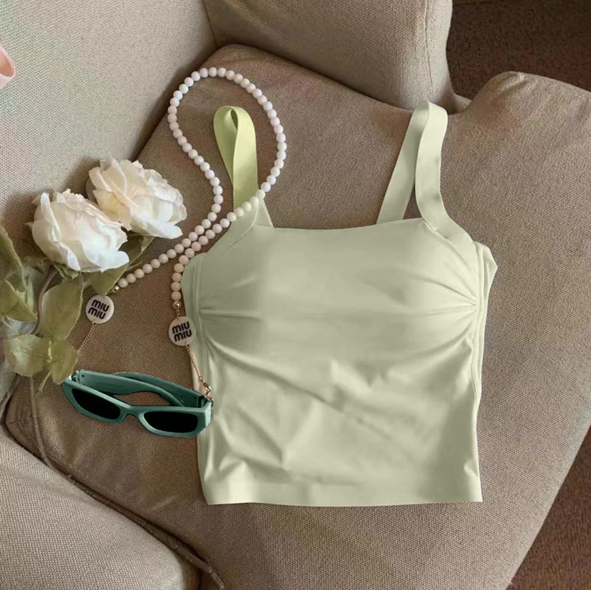 Mimi Seamless Tank Tops with Inbuilt Bra - Image 8