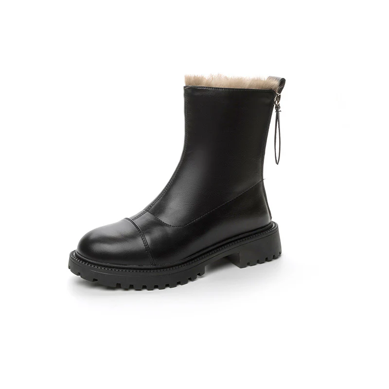 Mindy Fur Ankle Chelsea Boots - Image 8