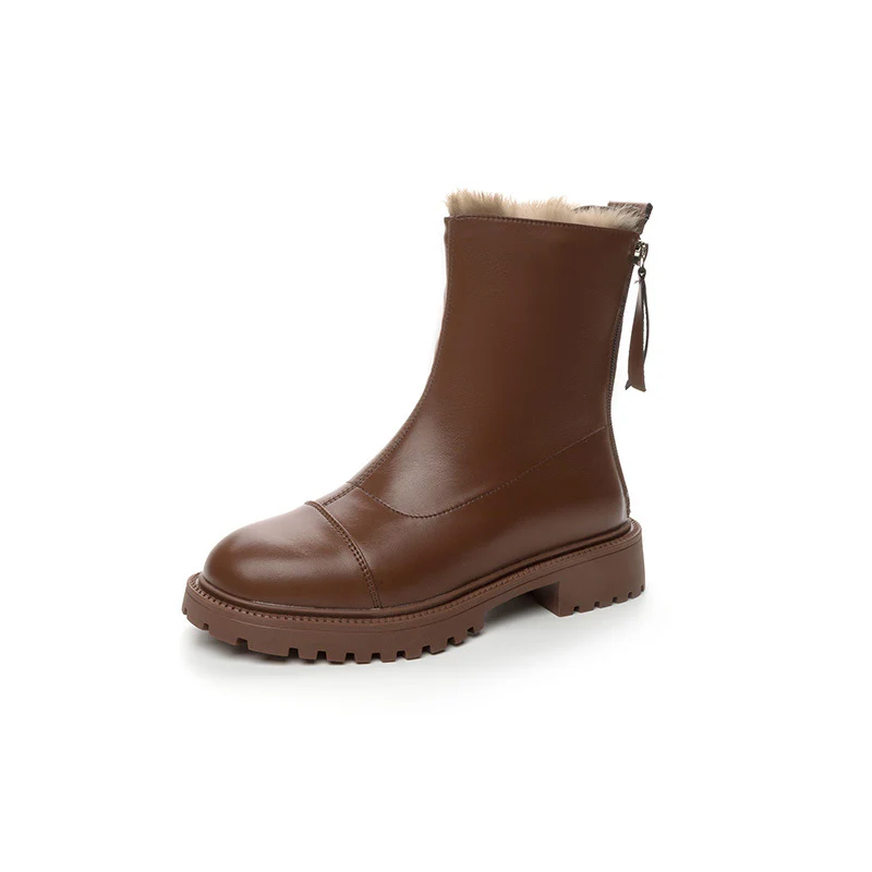 Mindy Fur Ankle Chelsea Boots - Image 9