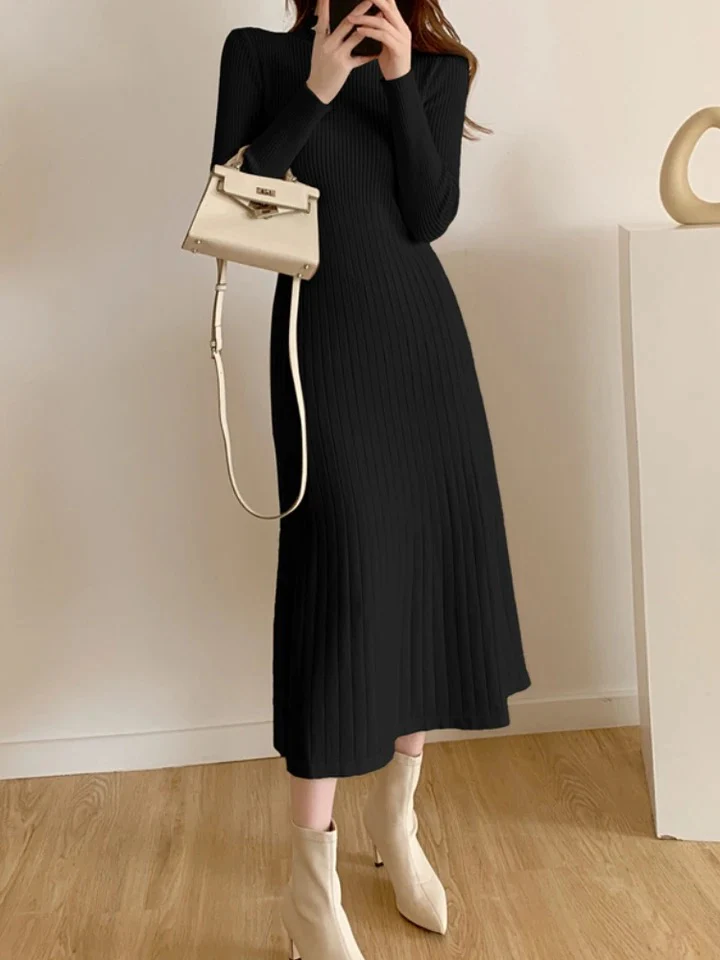 Misty Premium Woolen Knitted Midi Dress - Image 3