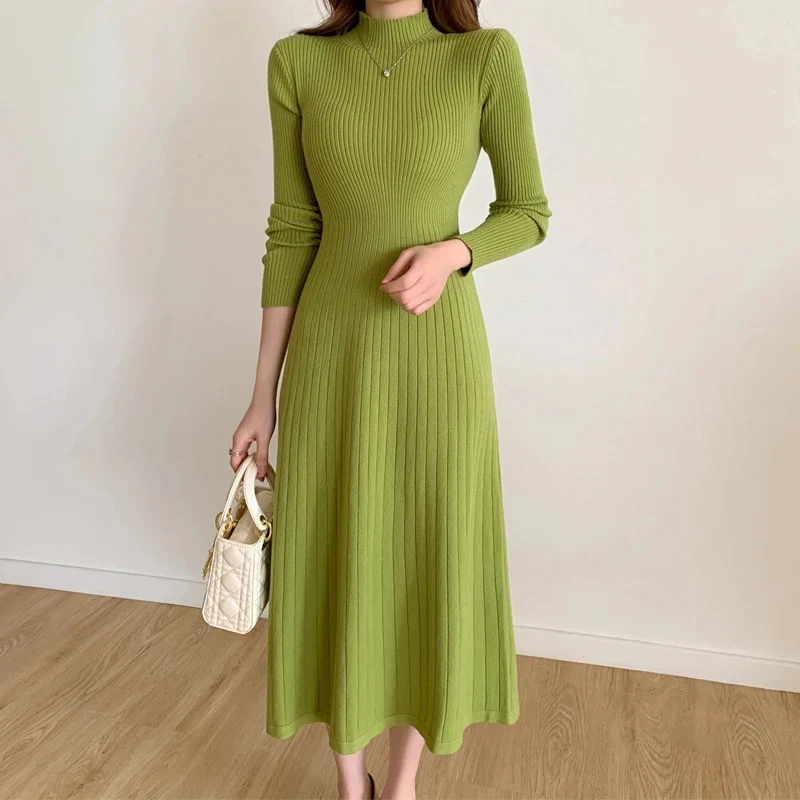 Misty Premium Woolen Knitted Midi Dress - Image 7