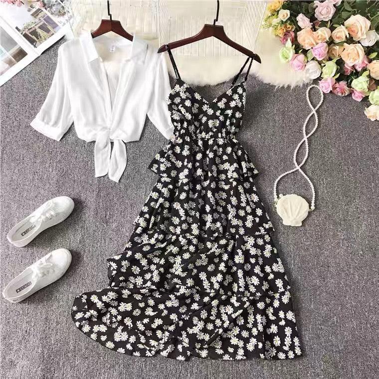 Morocco Floral Dress with Cape - Image 2