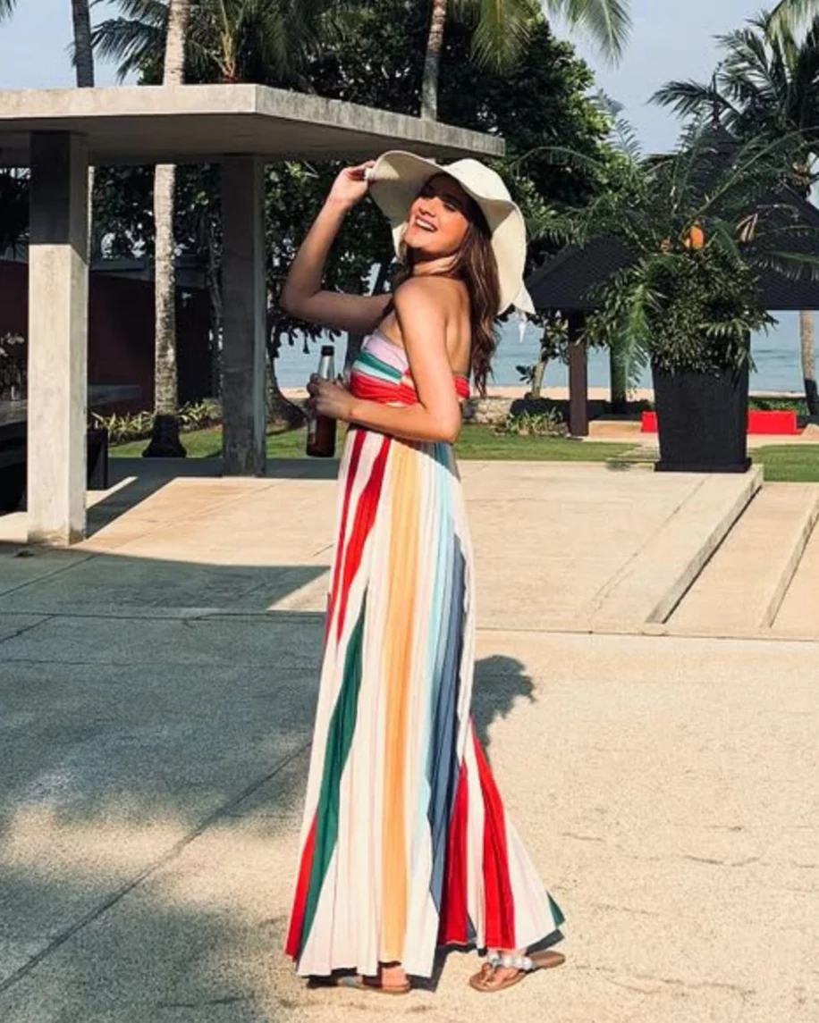 Mulberry Offshoulder Pleated Maxi Dress In Multicolor - Image 3