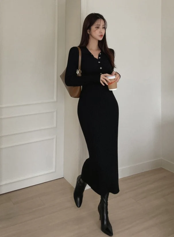 Nadine Midi Knitted Dress - Image 2