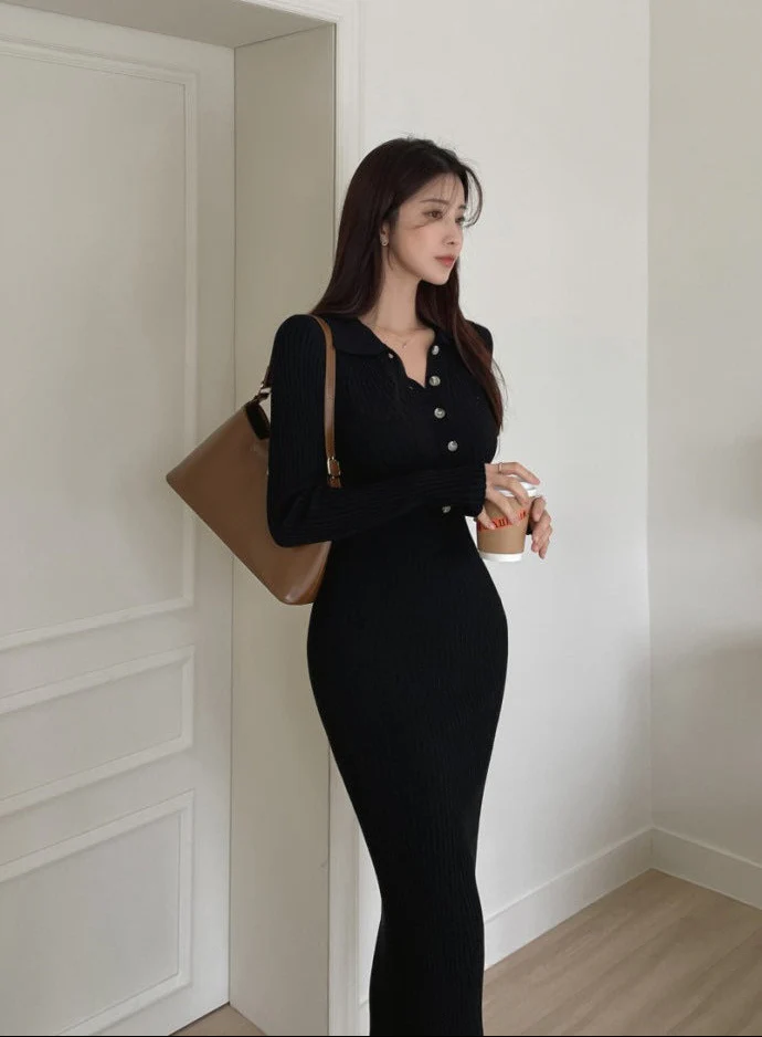 Nadine Midi Knitted Dress - Image 4