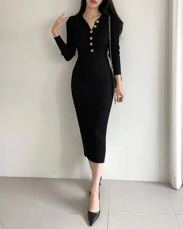Nadine Midi Knitted Dress - Image 5