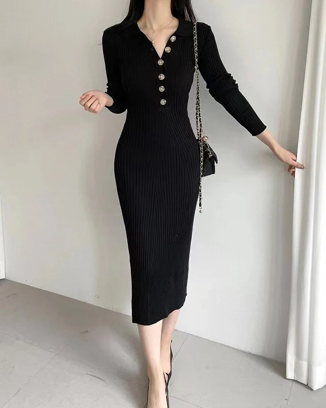 Nadine Midi Knitted Dress - Image 8