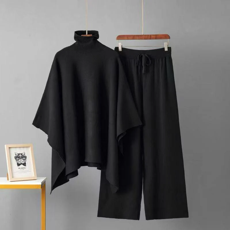 Natalia Luxe Winter Coord Set In Black