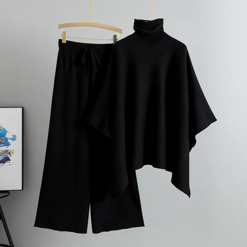 Natalia Luxe Winter Coord Set In Black - Image 2