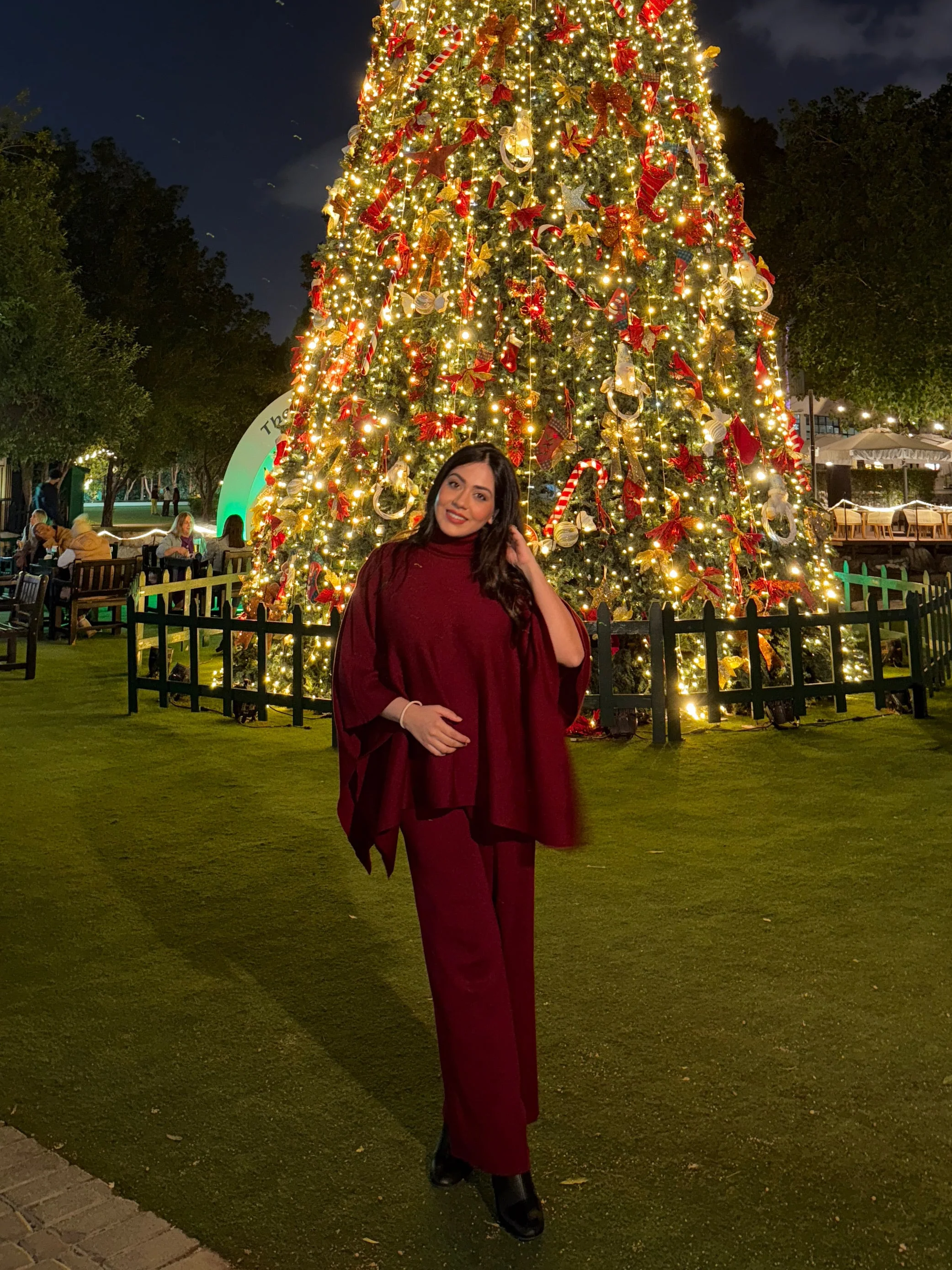 Natalia Luxe Winter Coord Set In Maroon - Image 3