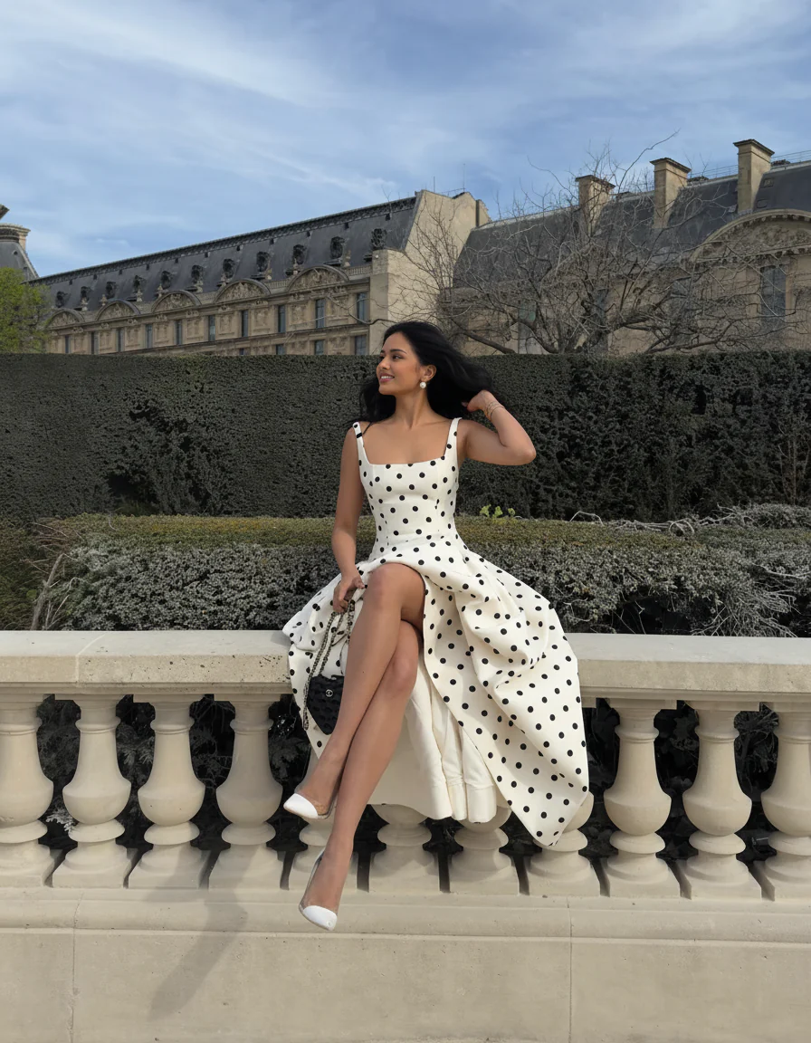 Neiman Polka Summer Holiday Maxi Dress In Off-White - Image 16