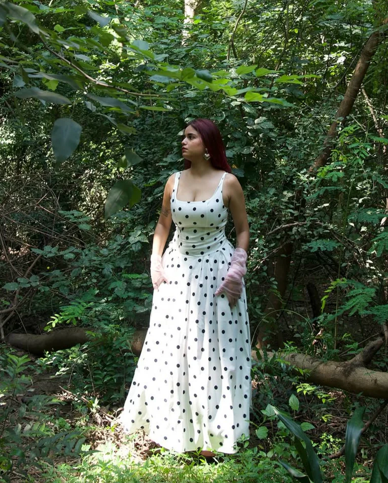 Neiman Polka Summer Holiday Maxi Dress In Off-White - Image 5