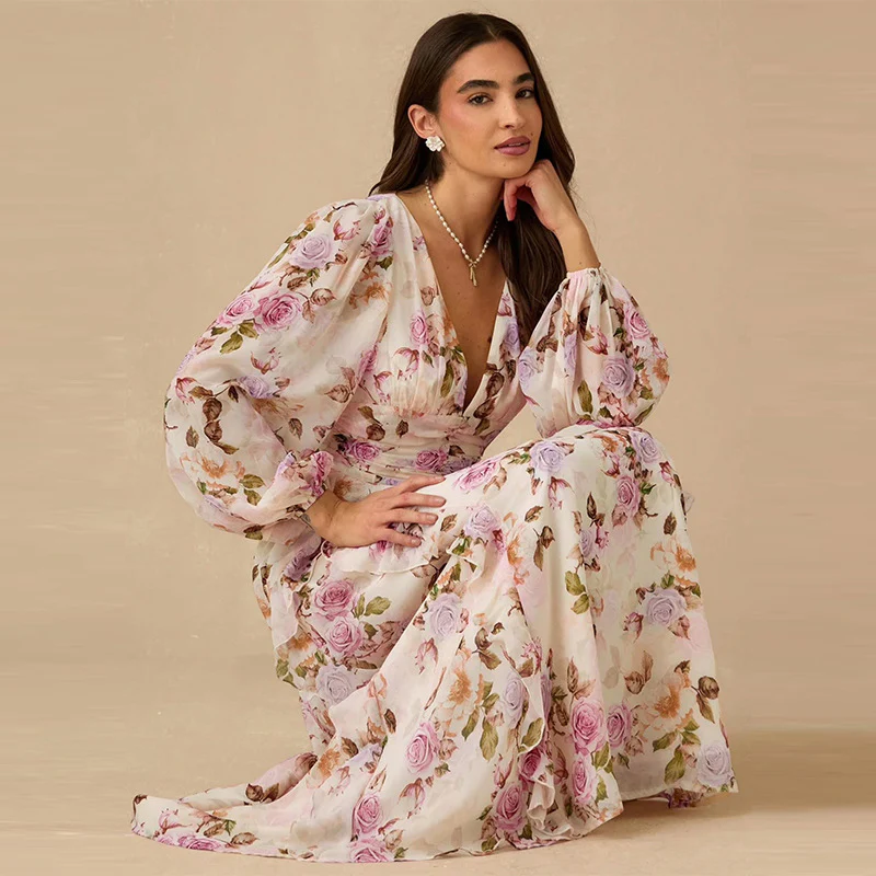 Nelia Floral Maxi Dress - Image 6