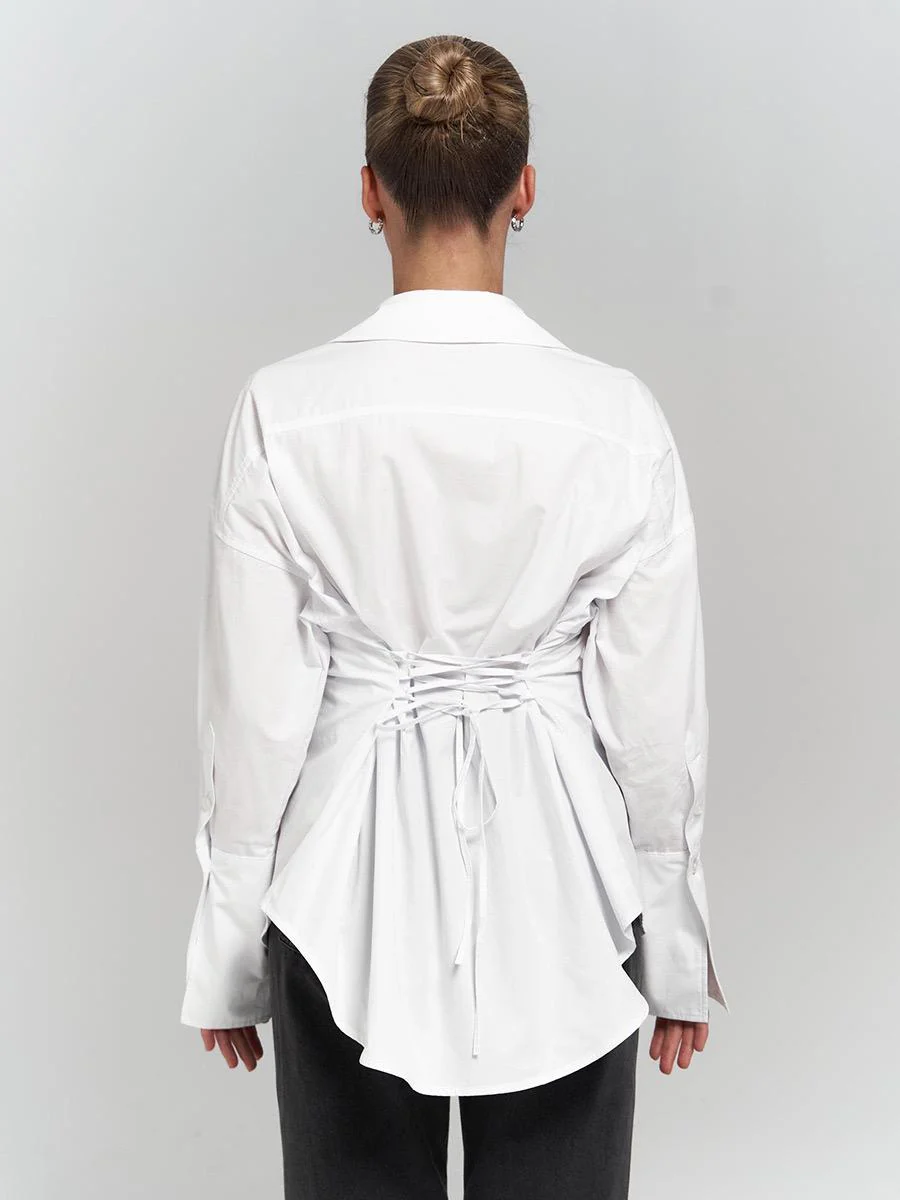 Nelli Statement Formal Shirt In White - Image 3