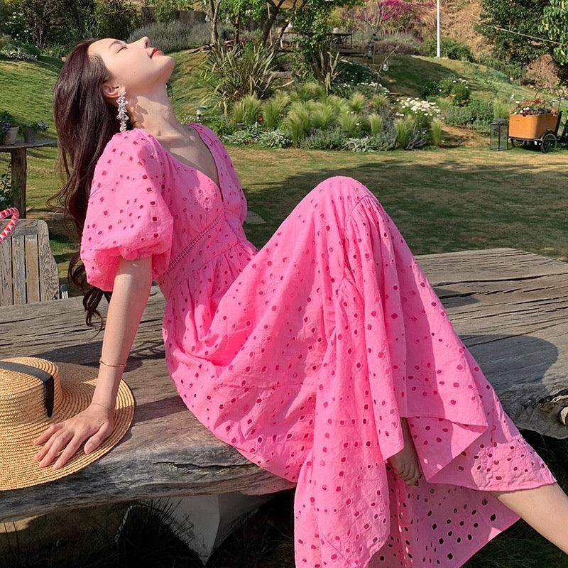 Nelly Summer Maxi Dress in Pink - Image 2