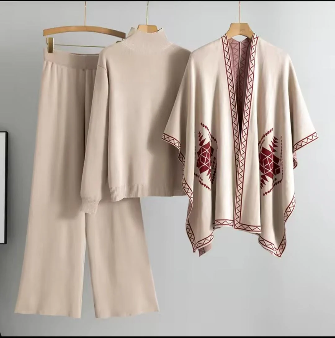 Nelya Luxe Winter Coord Set- With Cape - Image 2