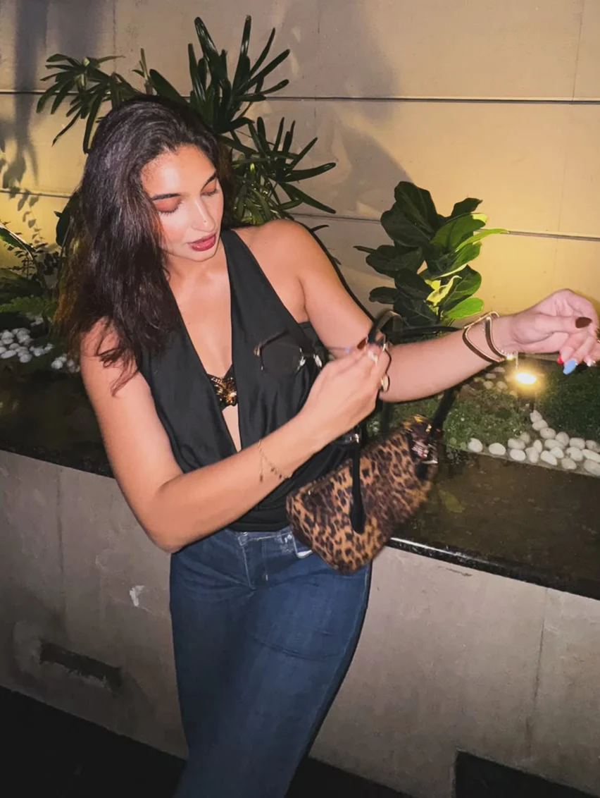 Neva Halterneck With Bralette Top In Black - Image 6