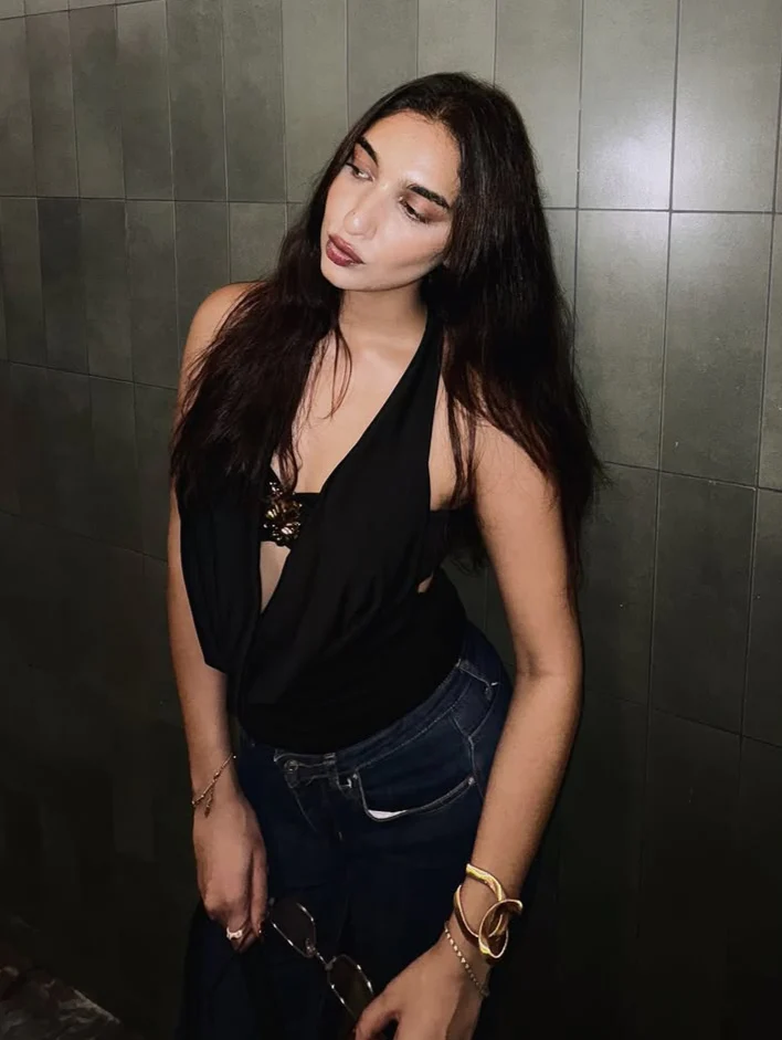 Neva Halterneck With Bralette Top In Black - Image 8