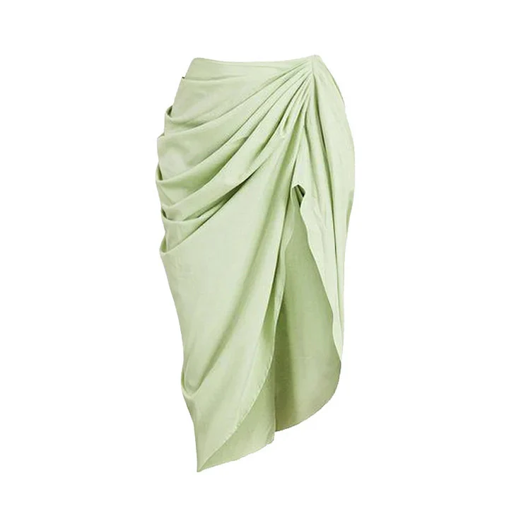 Nina Luxe Swimsuit With Skirt In Green - Image 4