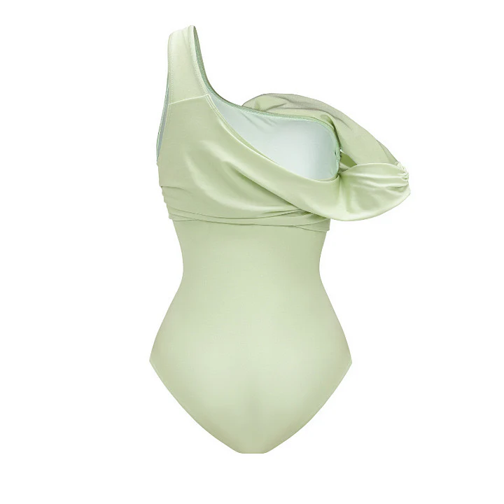 Nina Luxe Swimsuit With Skirt In Green - Image 5