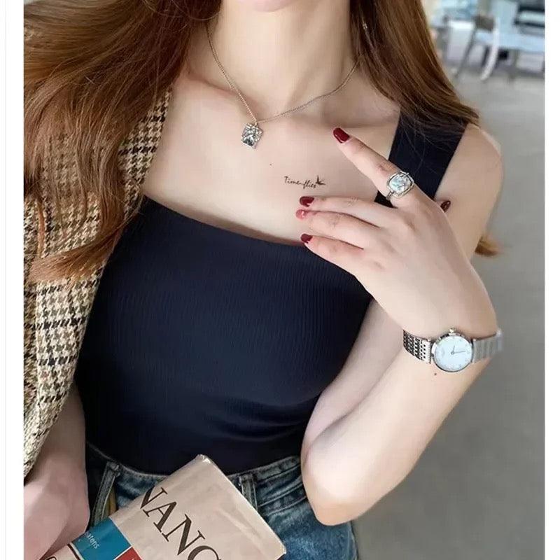 Nino Tank Tops with Inbuilt Bra in Brown - Image 6