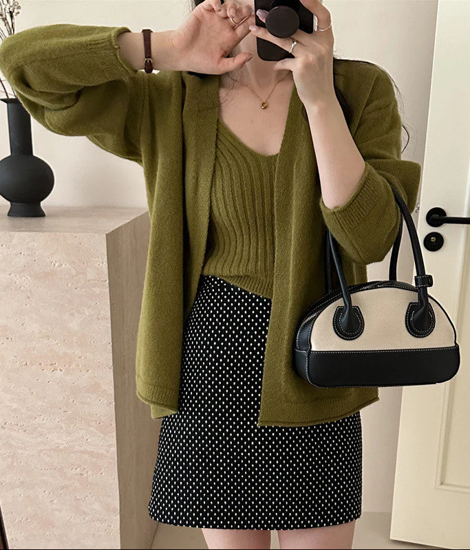 Nixie Statement Woolen Tops with Cape Style Sweater - Image 9