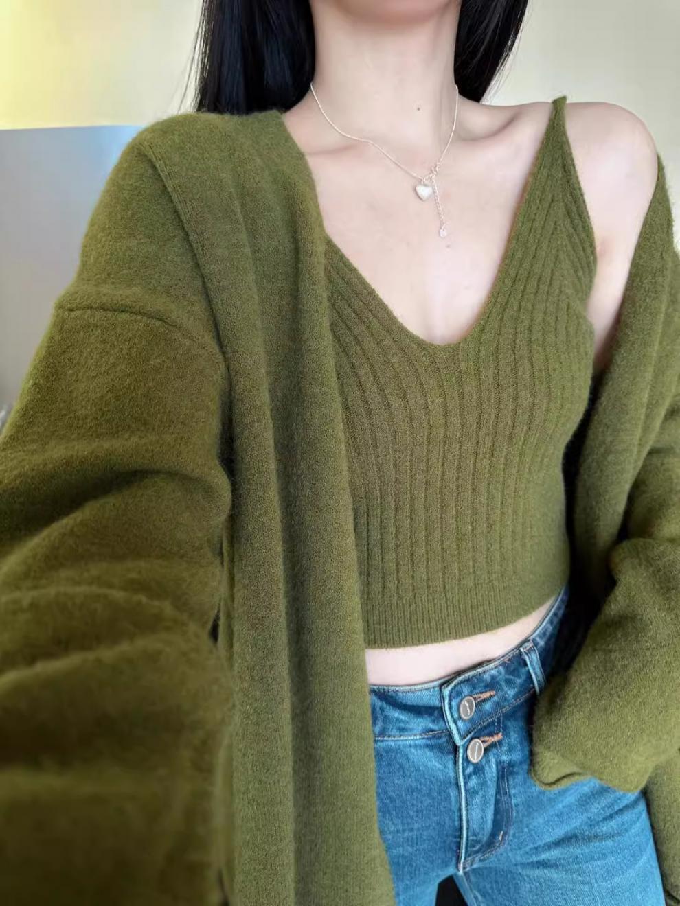 Nixie Statement Woolen Tops with Cape Style Sweater - Image 11