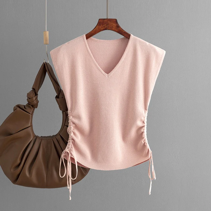 Norie Knit Summer Top In Peach - Image 2
