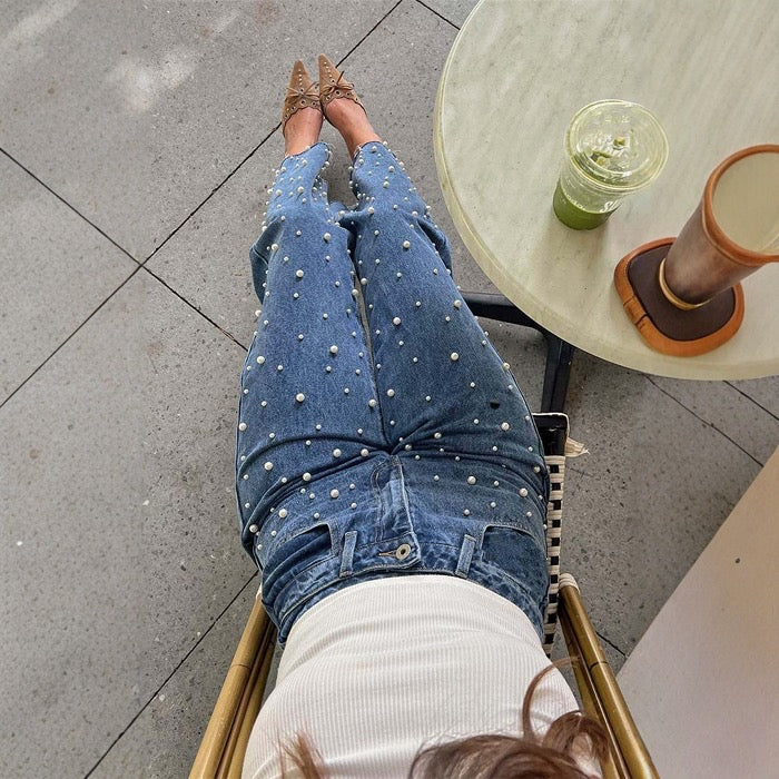 Orca Pearl Denim Jeans In Navy Blue - Image 3