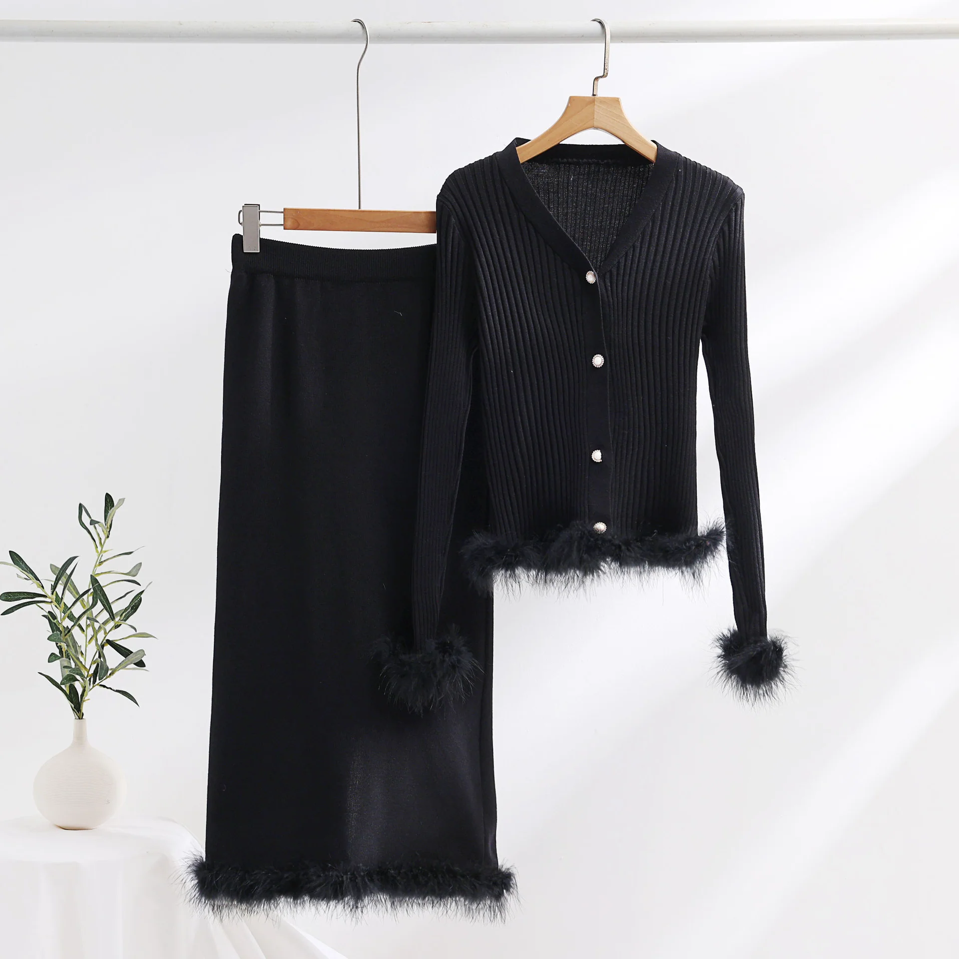 Ornella Fur Coord Skirt Set - Image 3