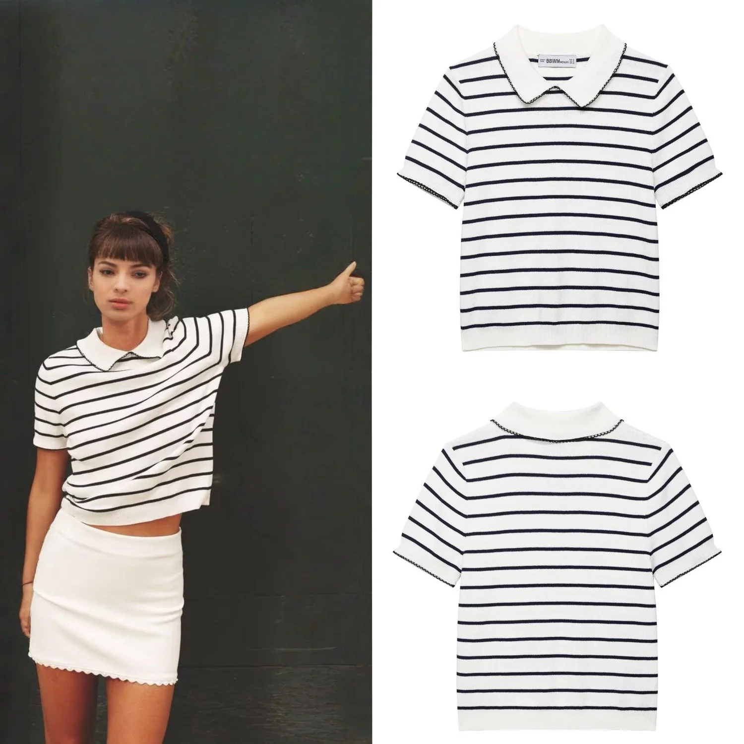 Ornella Knit Summer Top In White - Image 4
