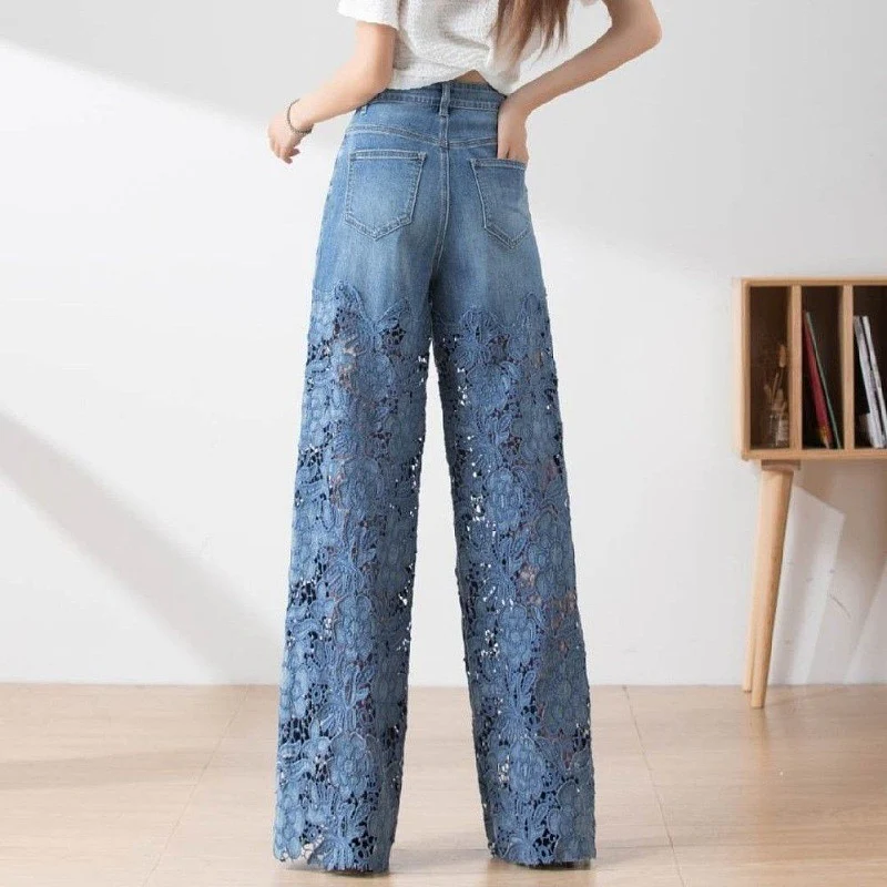 Orsola Floral Cutout Denim Jeans - Image 4