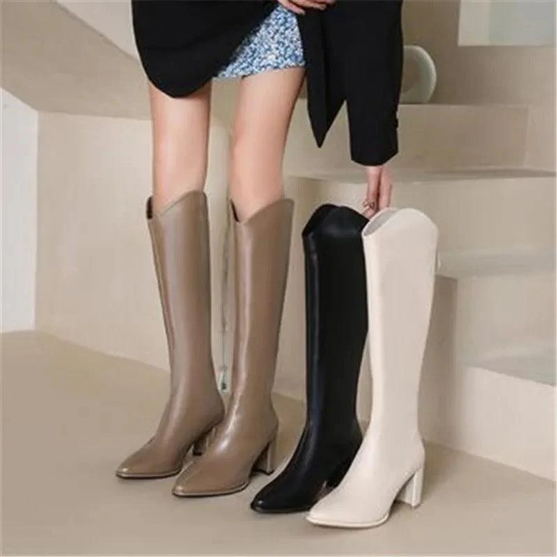 Oslo Knee High Leather Boots - Image 2