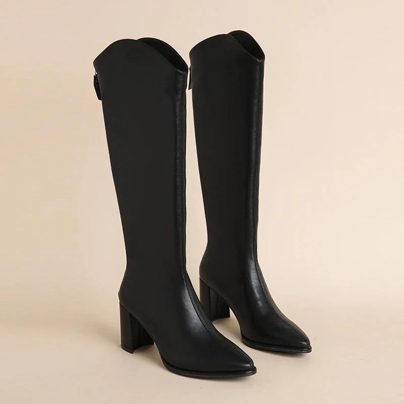 Oslo Knee High Leather Boots - Image 3