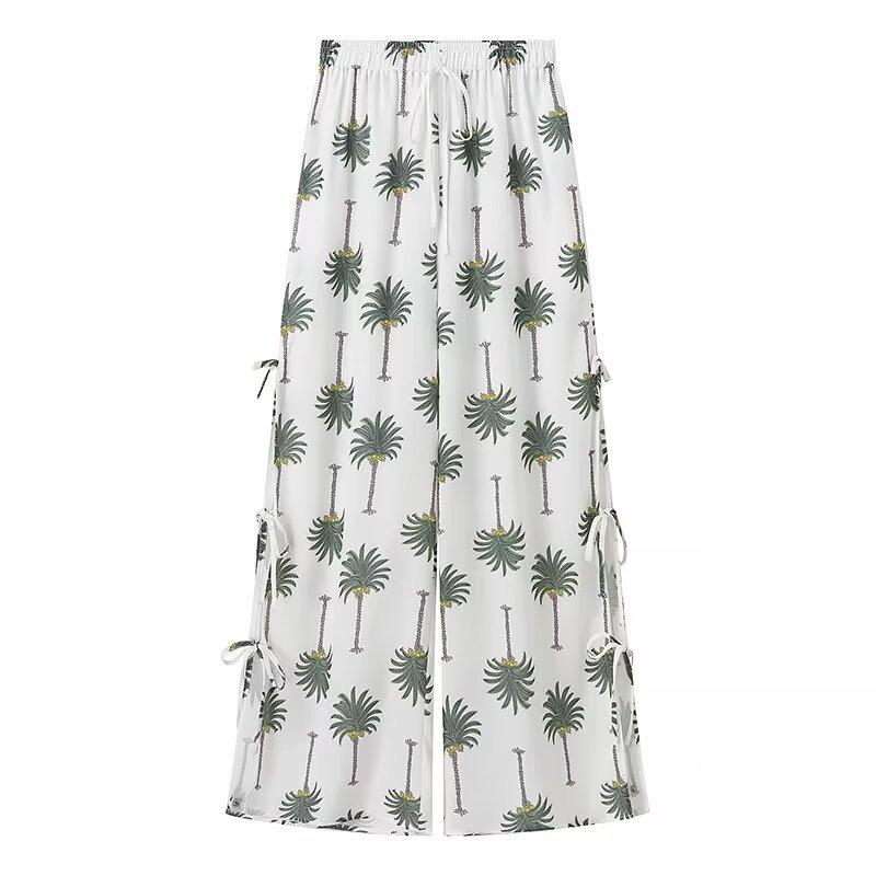 Palm Statement Summer Coord Set In White - Image 6