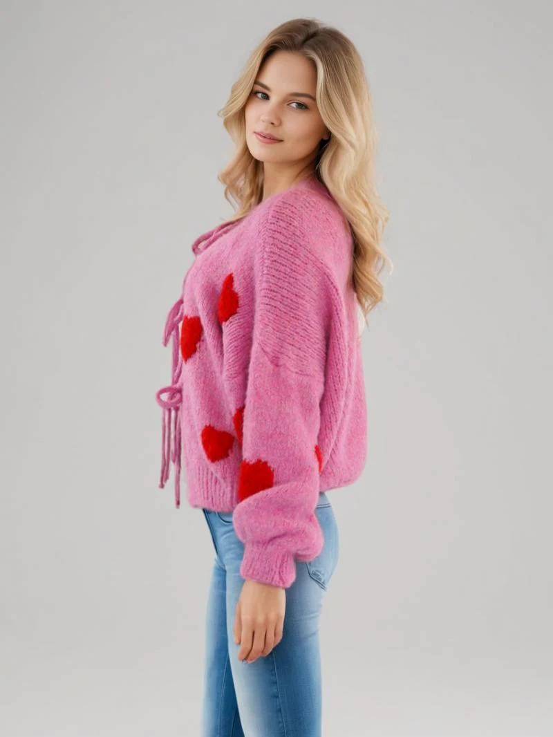 Paola Heart Oversized Cardigan - Image 4