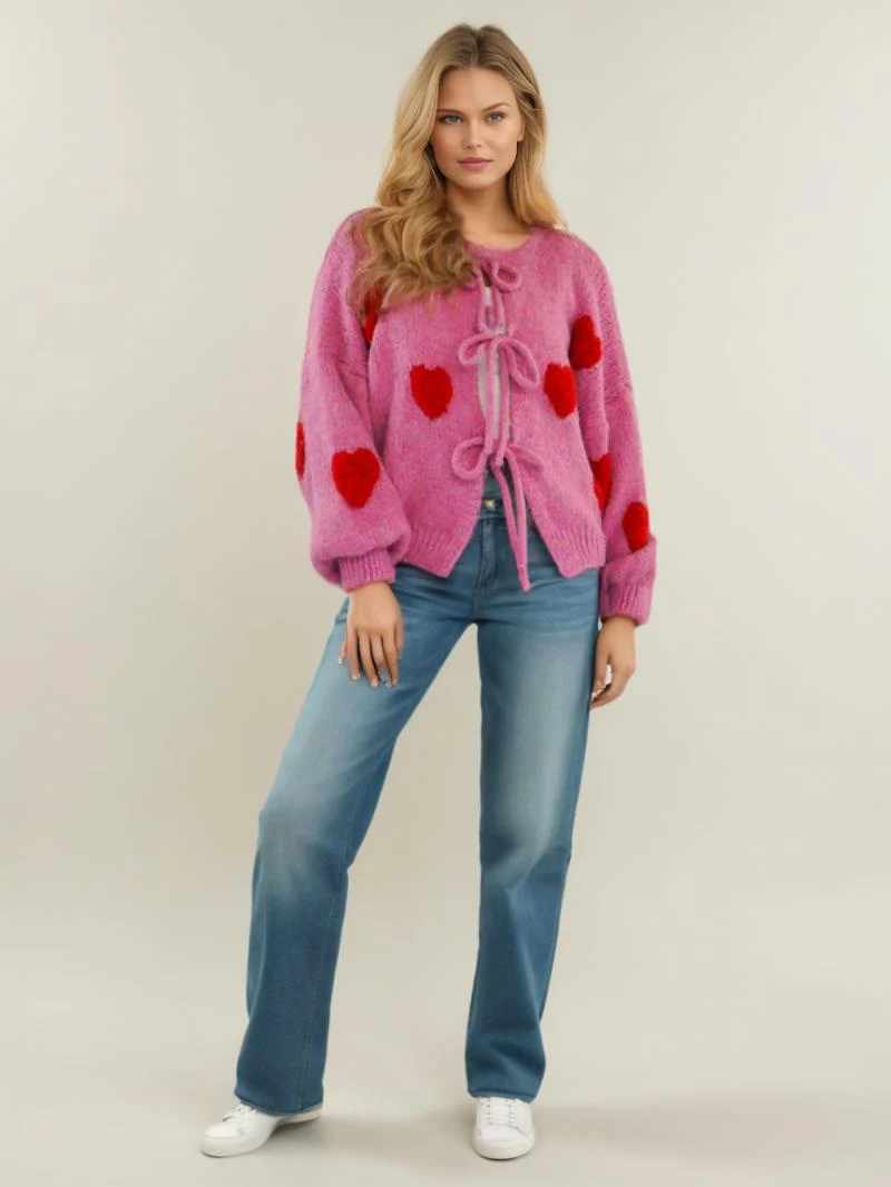 Paola Heart Oversized Cardigan - Image 5