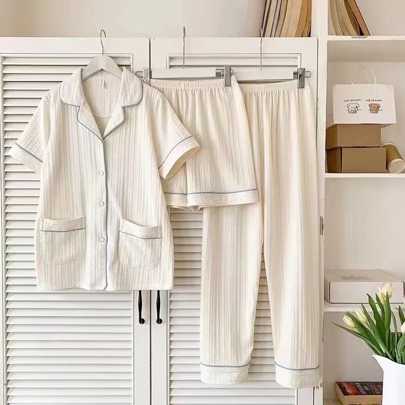 Paula 3 Pc Set Cotton Nightsuits - Image 3