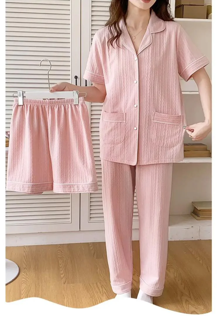 Paula 3 Pc Set Cotton Nightsuits - Image 5