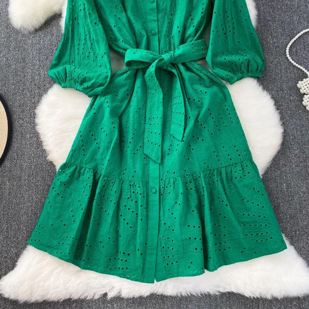 Paula Cotton Eyelet Midi Dress - Image 13