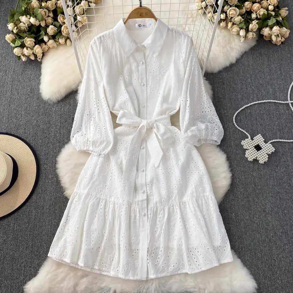 Paula Cotton Eyelet Midi Dress - Image 16