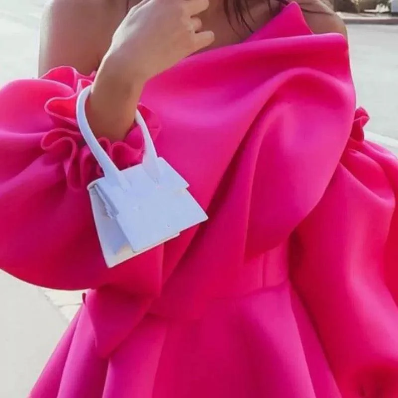 Rush Ruffled Dress In Pink - Image 4