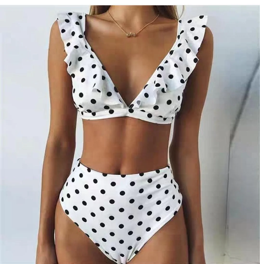 Polka Ruffled Bikinis - Image 2