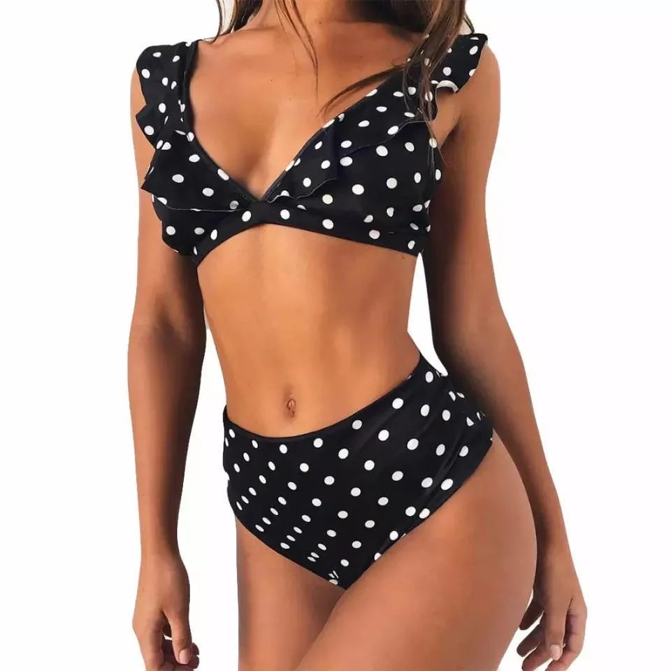 Polka Ruffled Bikinis - Image 3