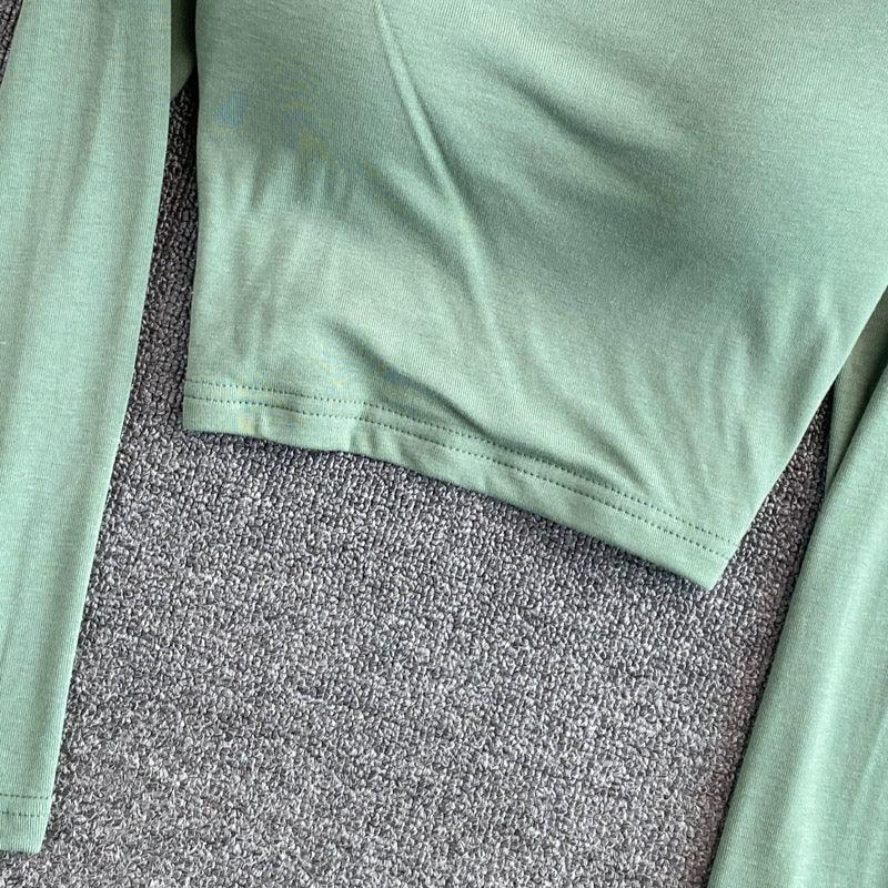 Port Summer Tops with Inbuilt Bra In Green - Image 3
