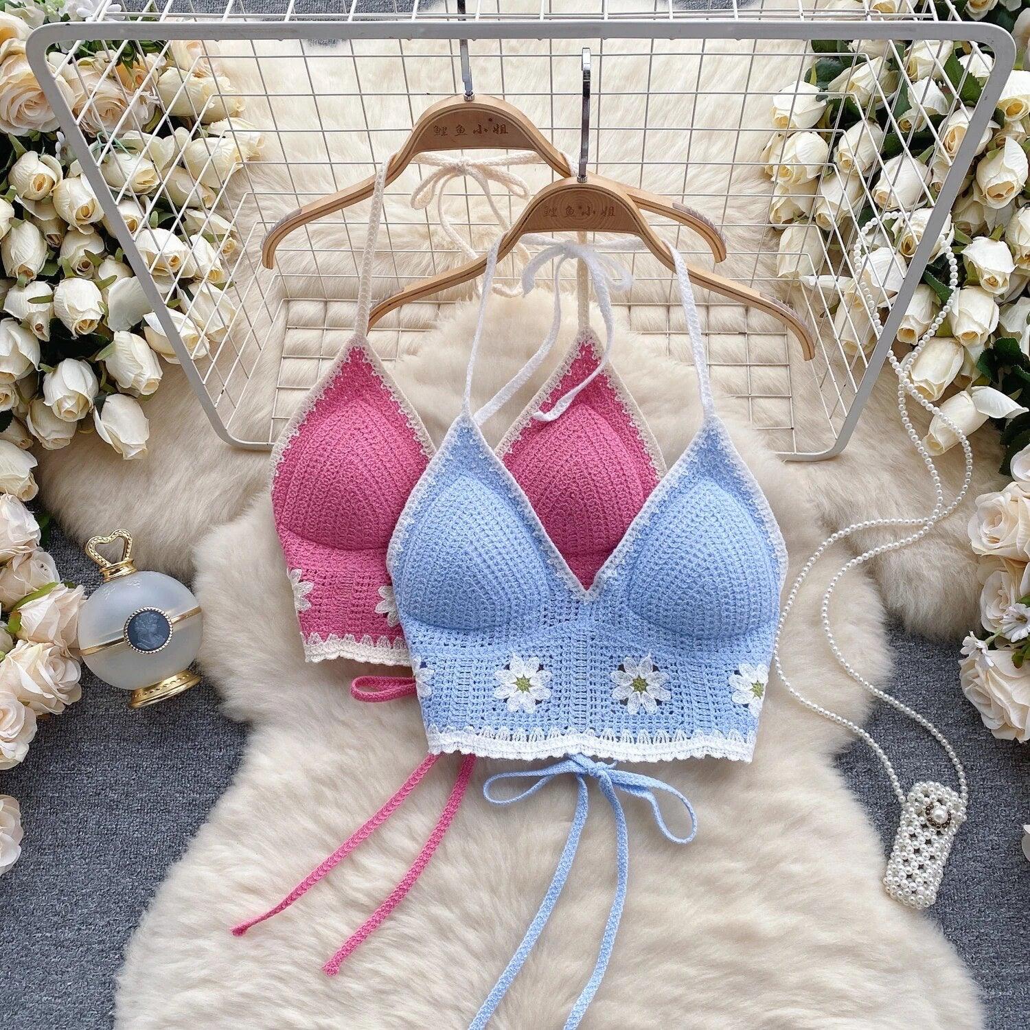 Prerto Summer Tops with Inbuilt Bra In Pink - Image 5